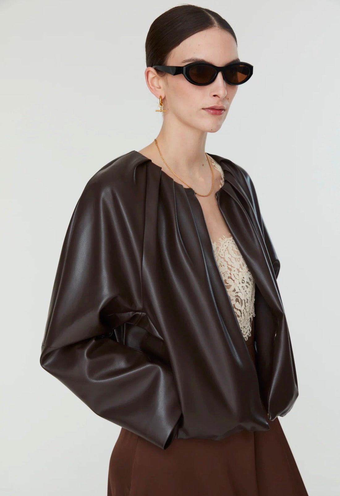 Bomber efecto cuero