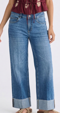 Jeans Wide Leg "Neo-Retro" con Bajo de Gran Vuelta