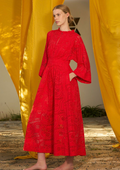 Vestido Rojo Bordado Elegancia Atemporal
