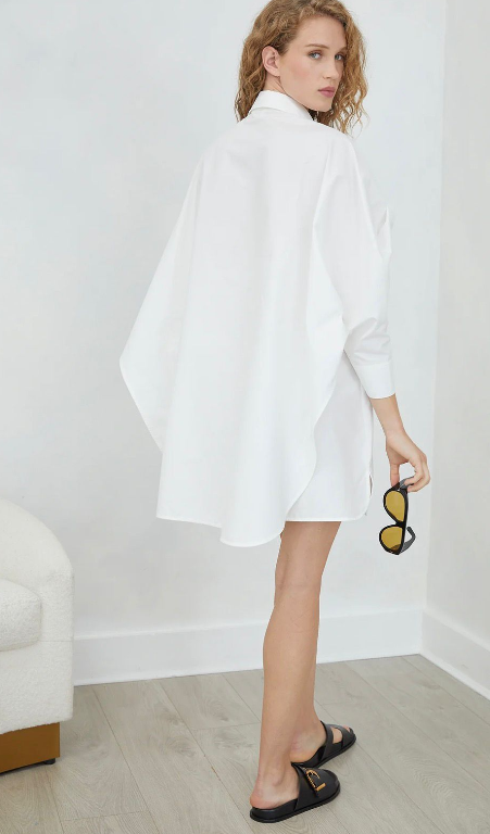 Camisero Oversize con Volante Escultural