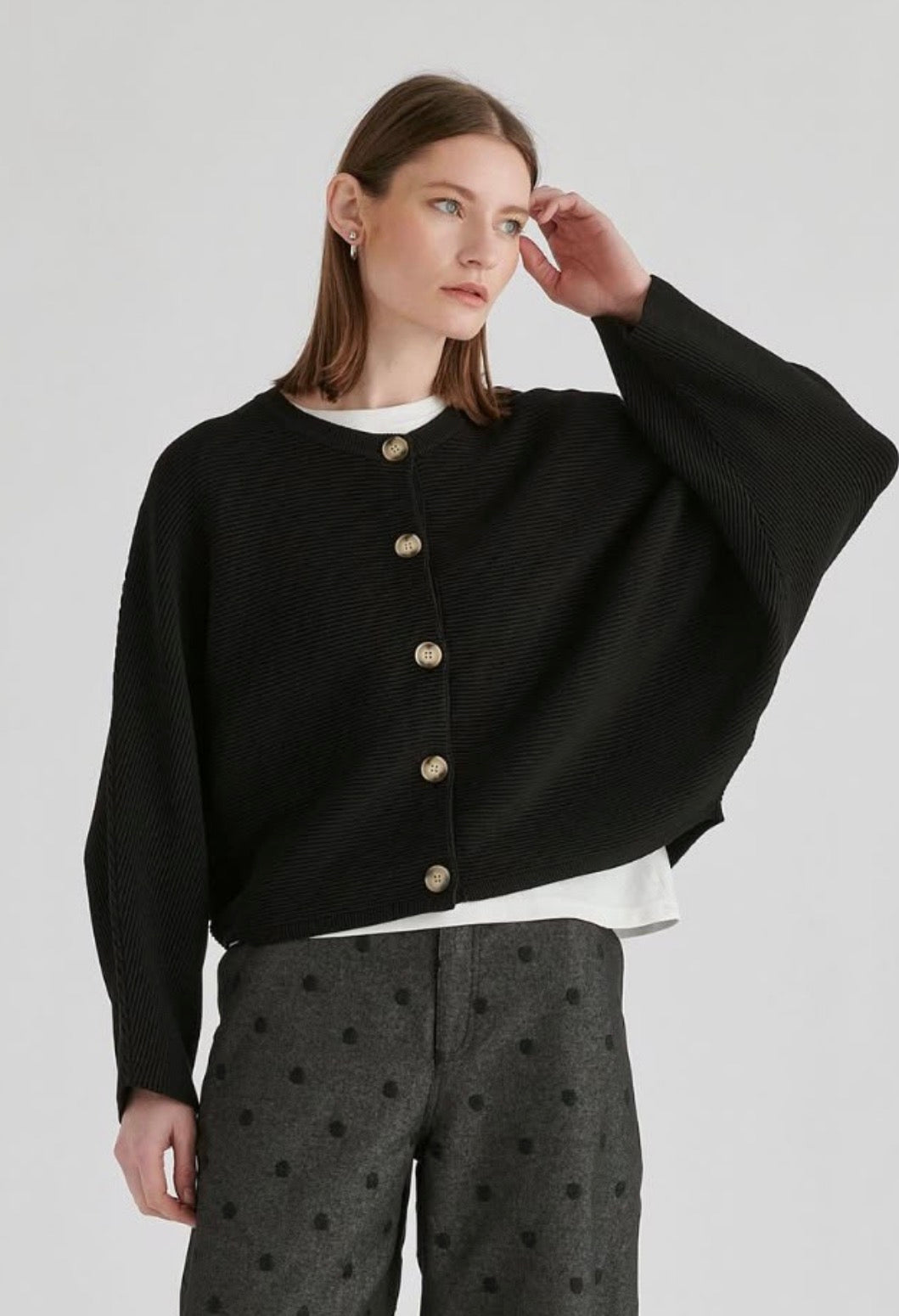 Chaqueta de punto de canalé