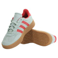 Zapatillas Adidas VL Court 3.0 en Gamuza Verde Agua y Coral con Suela de Goma